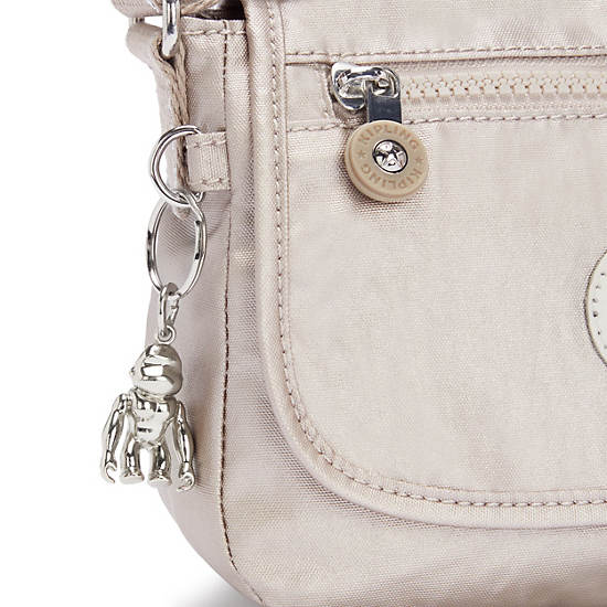 Kipling Sabian Metallic Crossbody Mini Çanta Bej Rengi | TR 1867EB